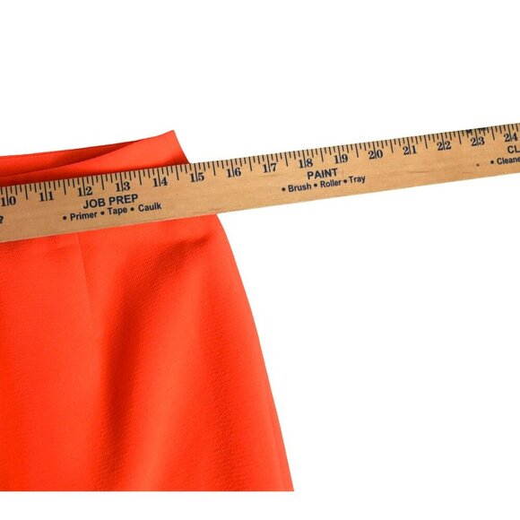 J.Crew Pencil Skirt 2 Neon Orange Officecore Mod Preppy Pop Color - Picture 3 of 6